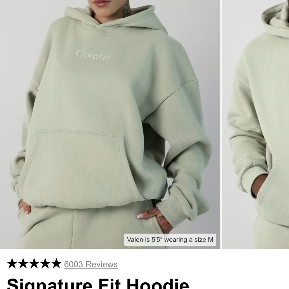 NWT Women's Green Tea Comfrt Hoodie size L UNISEX